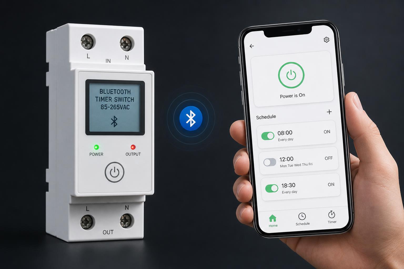 Interruptor inteligente Bluetooth con control de tiempo