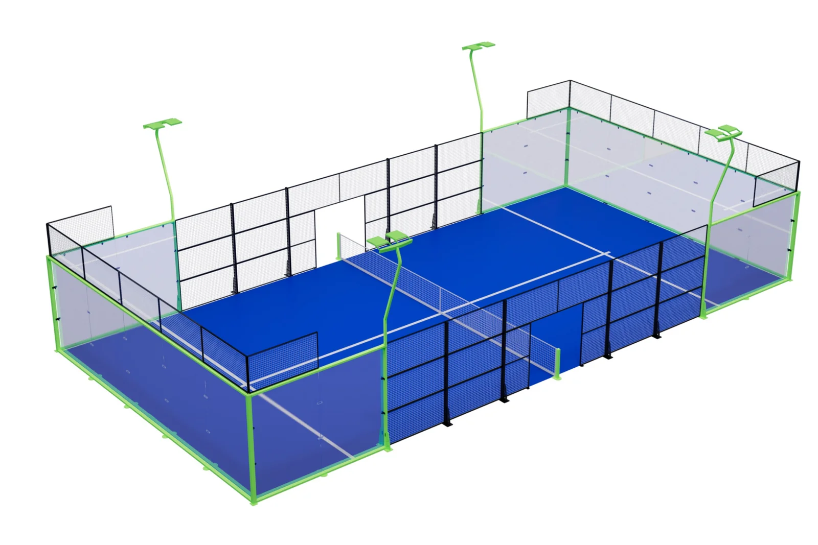 Cancha de pádel PM-1 — Panorámica Low Cost